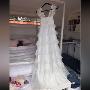 Show Me Your Mumu Bridal/Engagement Tiered White Dress